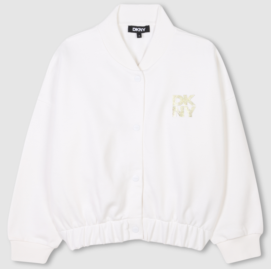 DKNY GIRLS BUTTON UP SWEATSHIRT (4-16A)