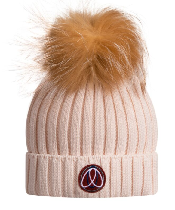 ELLABEE FOX FUR POM POM BEANIE (XS-M)