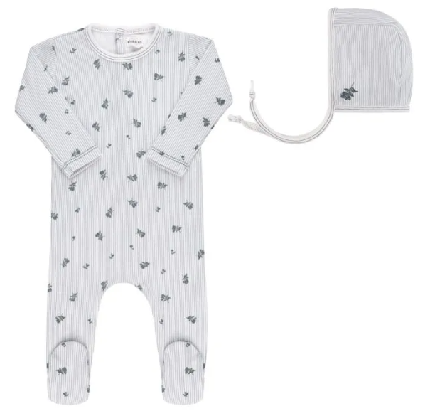 ELY & CO BERRY FOOTIE W/BONNET (1M-9M)