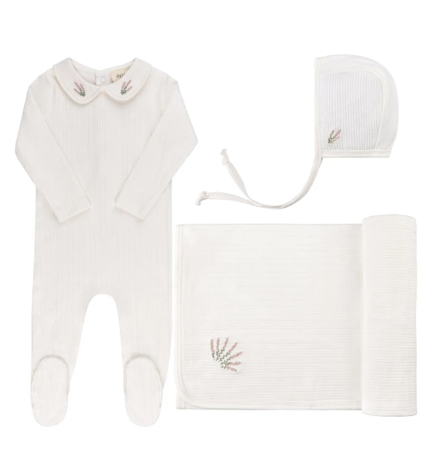 ELY & CO EMB COLLAR 3PC SET (1M-6M)