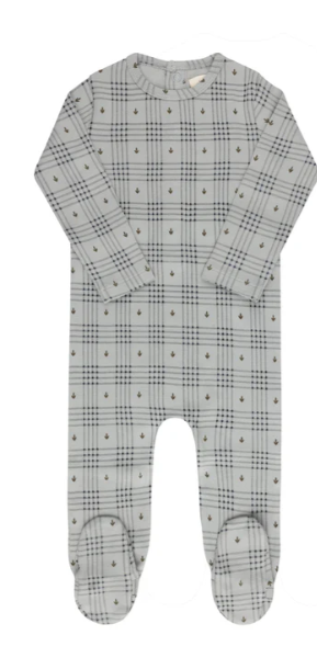 ELY & CO FLORAL PLAID FOOTIE (12M)