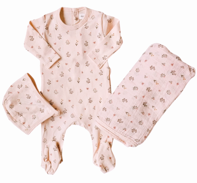 ELY & CO GARDEN FLORAL 3PC GIFT SET (1M-6M)
