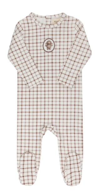 ELY & CO PLAID SHEEP FOOTIE W/BEANIE (3M-9M)