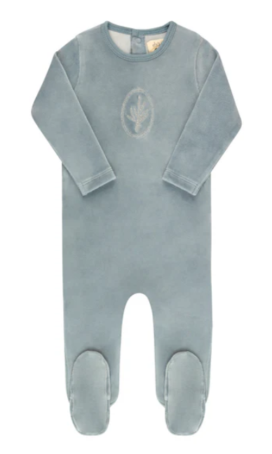 ELY & CO VELOUR CENTER FLORAL FOOTIE(9M-12M)