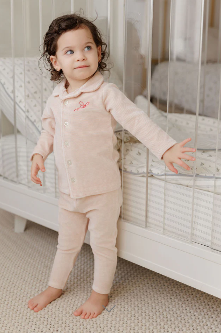 ELY & CO VELOUR STRIPE PAJAMAS (9M-14Y)