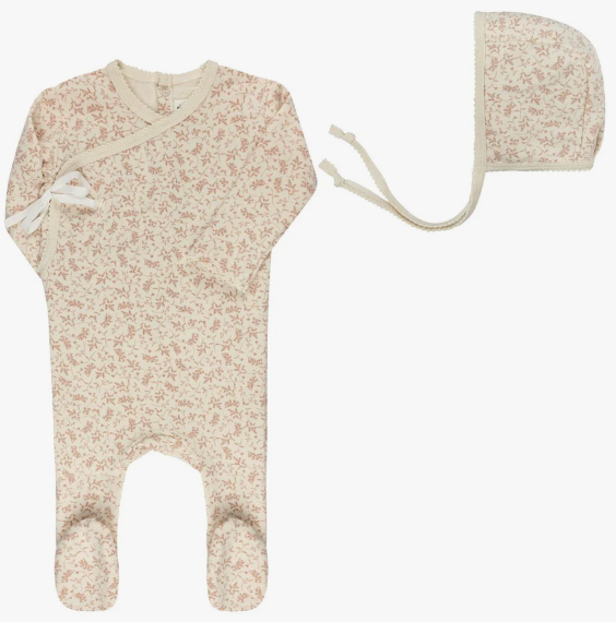 ELY & CO VINE FOOTIE W/BONNET (3M-6M)