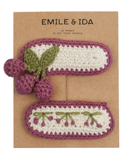 EMILIE & IDA CROCHET BARRETTES (OS)
