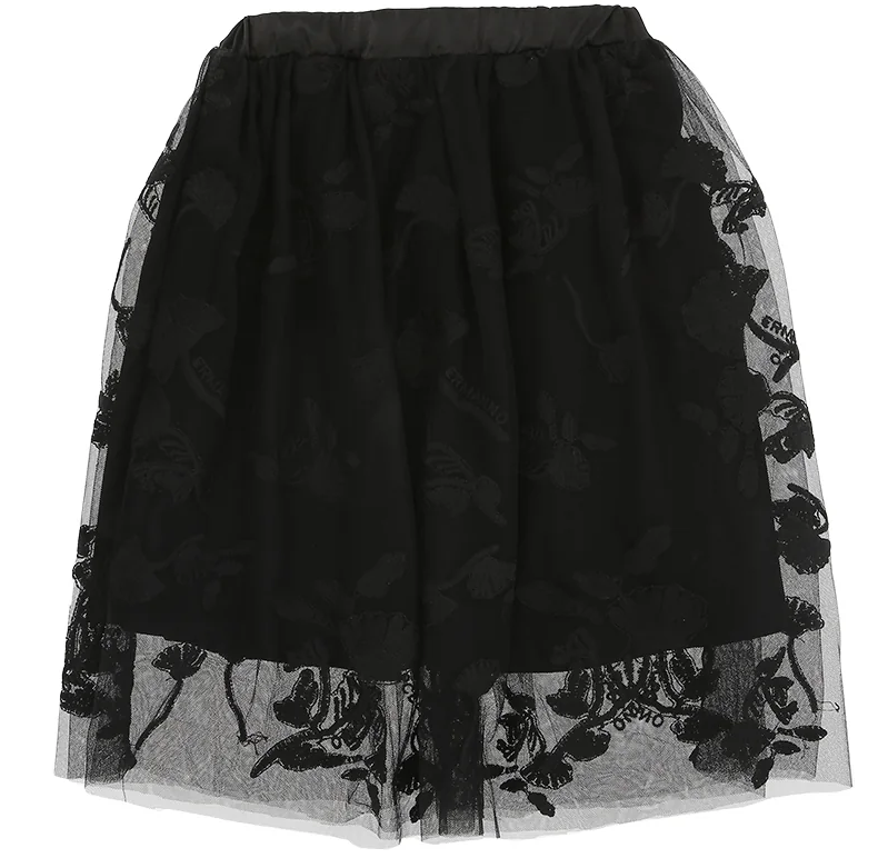 ERMANNO SCERVINO FLOWER EMB TULLE SKIRT (12-16A)