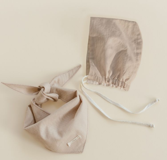 FERNE BABY BONNET & BIB SET (0M-18M)