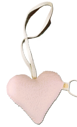 FILTKUGLEN HEART PACIFIER HOLDER (OS)