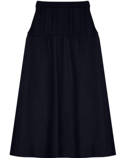 GEM CABLE KNIT YOKE SKIRT (XS-XL)