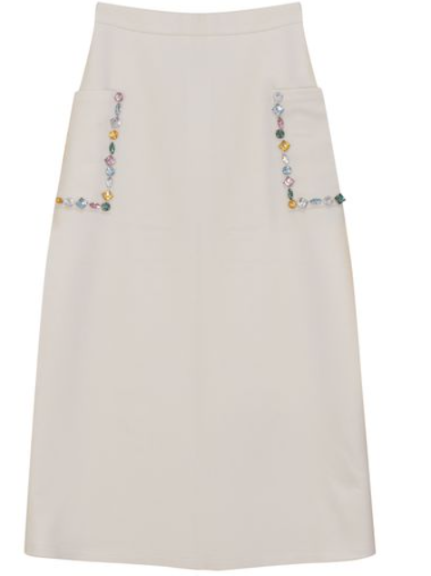 GEM CRYSTAL EMBELLISHED POCKET SKIRT (S-XL)