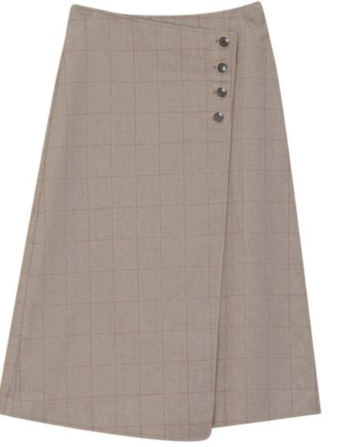 GEM WOOL WRAP SKIRT (S-XL)