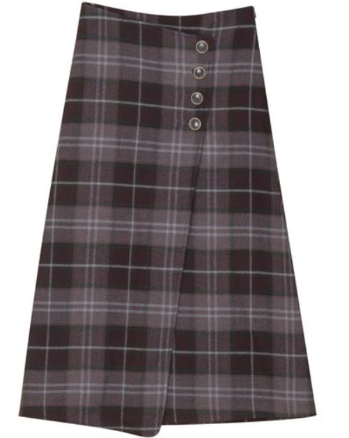 GEM WOOL WRAP SKIRT (S-XL)