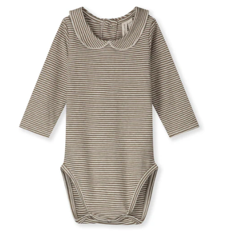 GRAY LABEL BABY COLLAR ONESIE (0M-24M)