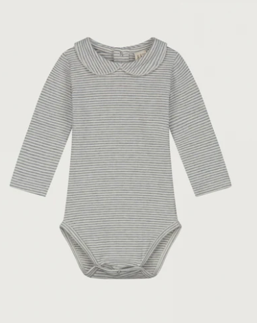 GRAY LABEL BABY COLLAR ONESIE (0M-24M)