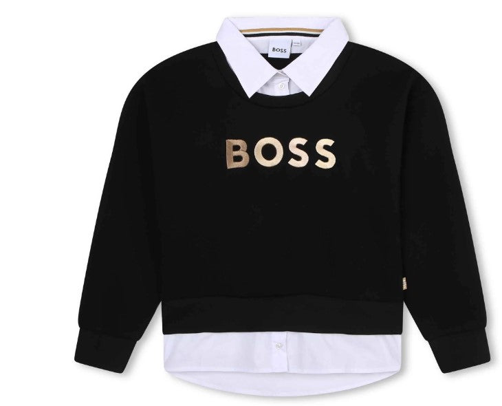 HUGO BOSS COLLAR SWEATSHIRT 10 16A