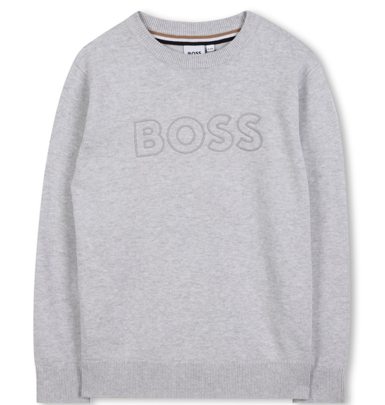 HUGO BOSS EMBOSSED LOGO SWEATER(4-10A)