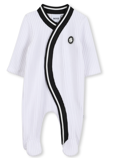 HUGO BOSS FOOTIE & HAT SET (1M-6M)