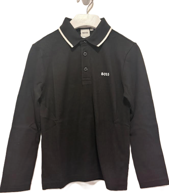 HUGO BOSS LS SOLID COLOR POLO (8-14A)