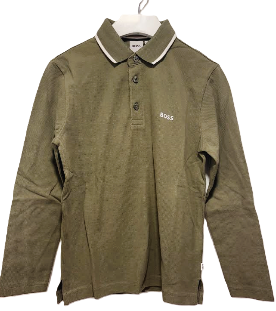 HUGO BOSS LS SOLID COLOR POLO (8-14A)