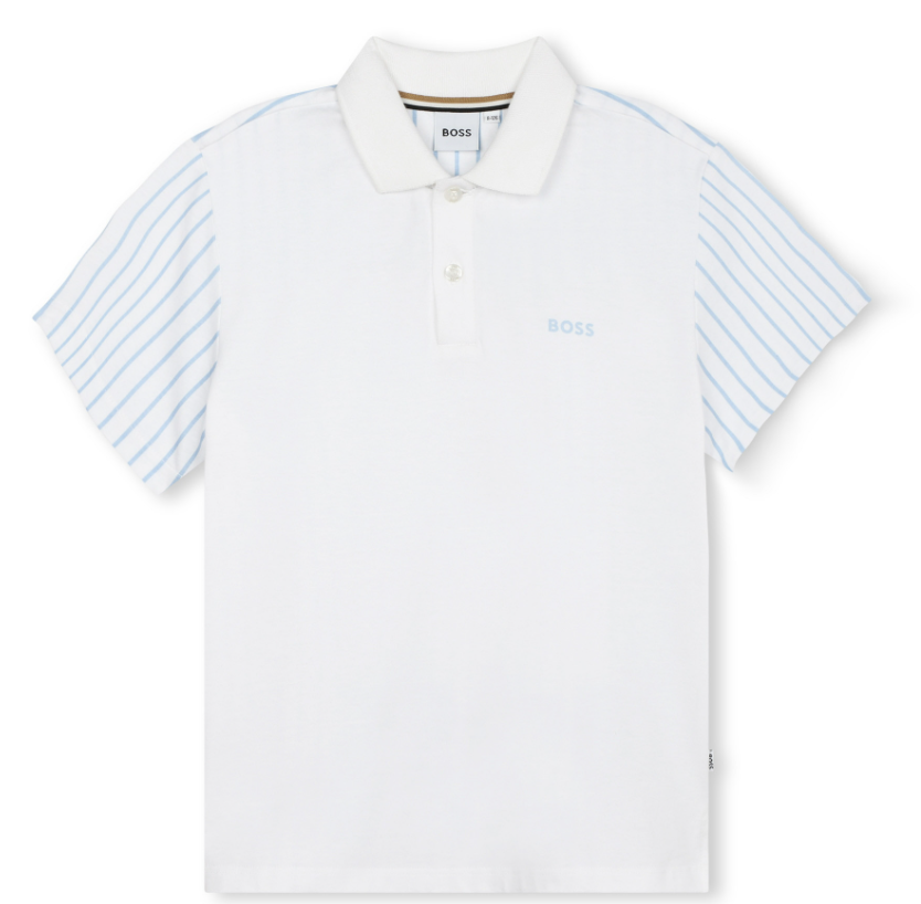 HUGO BOSS STRIPED SLEEVES POLO 4 10A