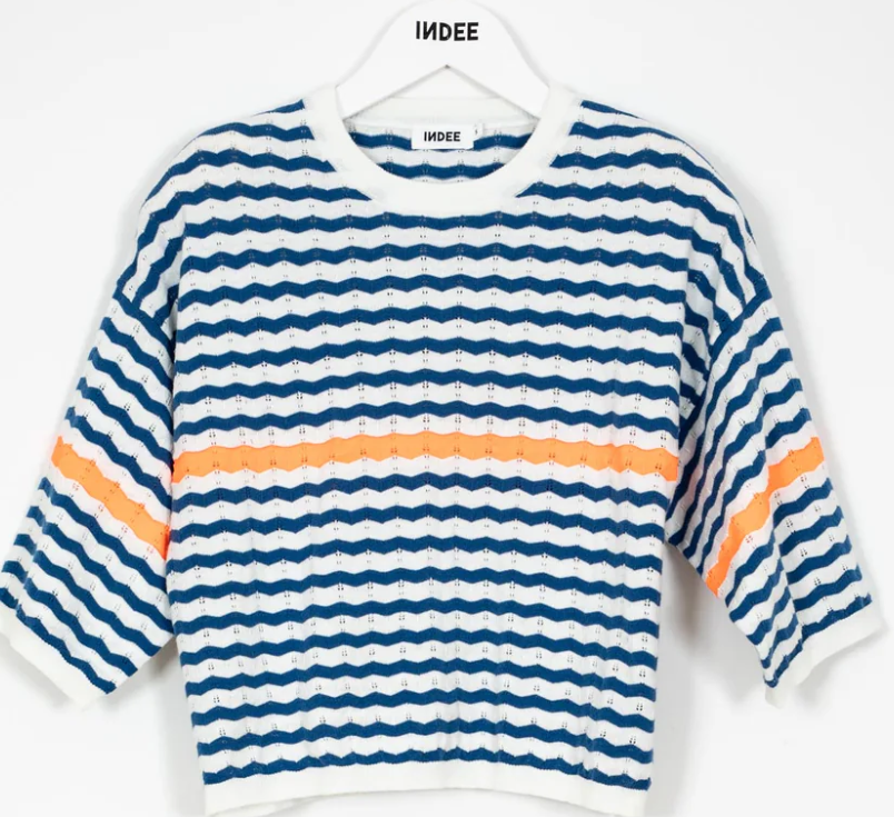 INDEE 3/4 SLEEVE KNIT PULLOVER (10-L)