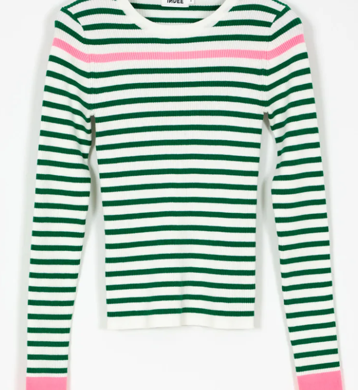 INDEE RIBBED LS PULLOVER TOP (10-L)