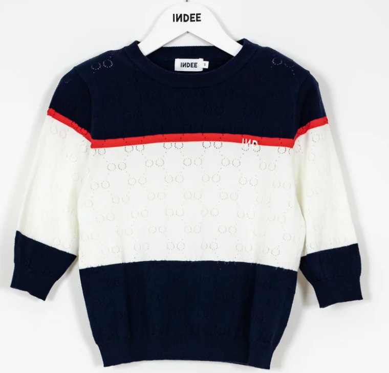 INDEE SHORT SLEEVE TRICOLOR PULLOVER(10-L)
