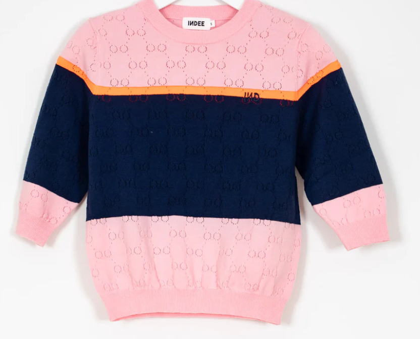 INDEE SHORT SLEEVE TRICOLOR PULLOVER(10-L)