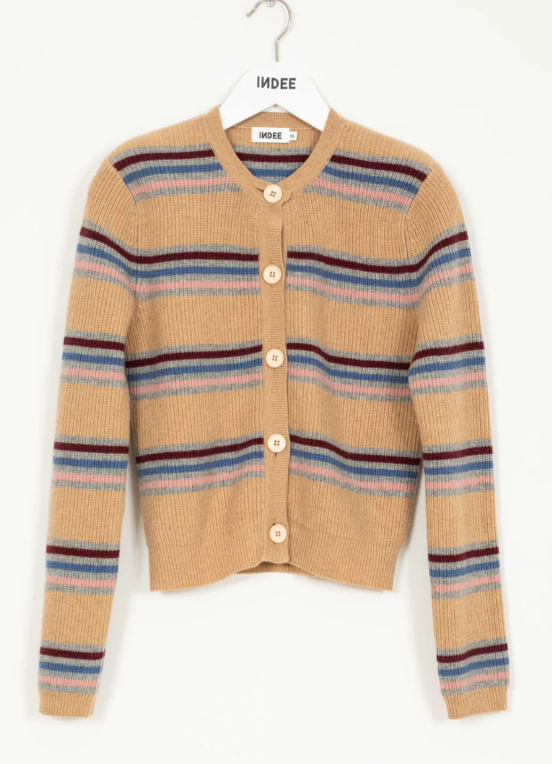 INDEE TANGER STRIPED CARDIGAN (XXS-L)