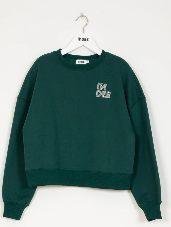 INDEE TENOR EMBROIDED LOGO SWEATER(XXS-L)
