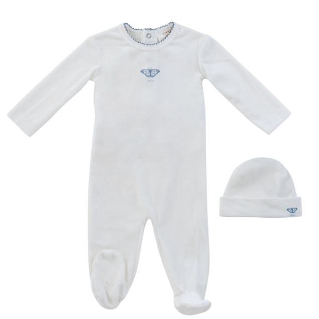 KIPP BABY FLUTTER FOOTIE W/HAT (3M-9M)