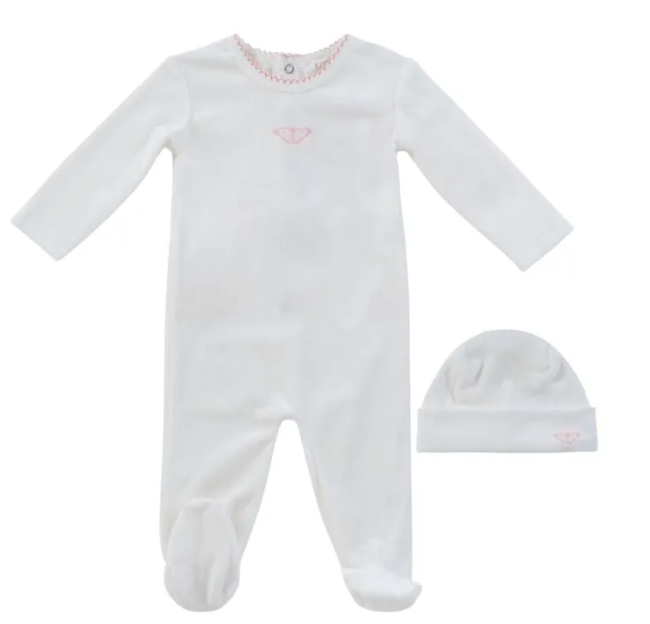 KIPP BABY FLUTTER FOOTIE W/HAT (3M-9M)