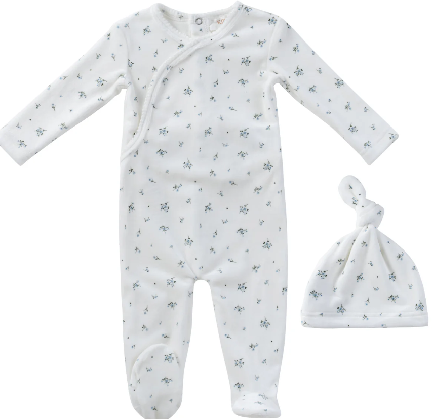 KIPP BABY LIL BLOOMS FOOTIE W/HAT (3M-9M)