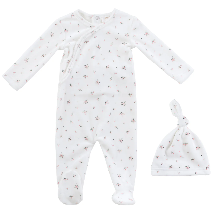 KIPP BABY LIL BLOOMS FOOTIE W/HAT (3M-9M)