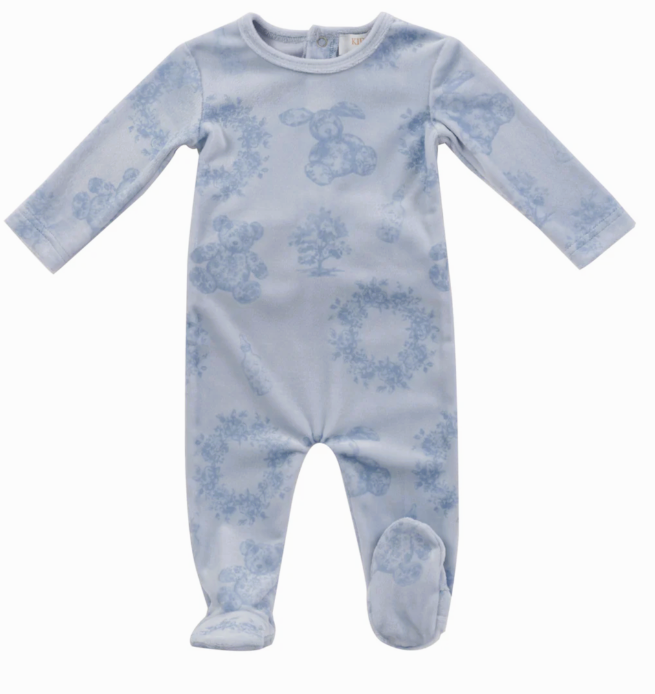 KIPP BABY PETIT TOILE FOOTIE W/BONNET (3M-9M)