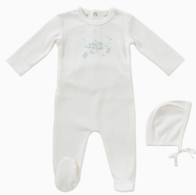 KIPP CAROUSEL STRETCHIE W/BONNET (NB-6M)