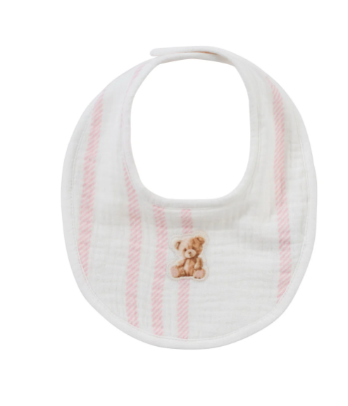 KIPP STRIPE TEDDY BIB (OS)