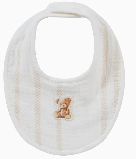 KIPP STRIPE TEDDY BIB (OS)