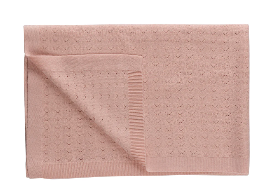 KIPP ZIG ZAG POINTELLE KNIT BLANKET (OS)