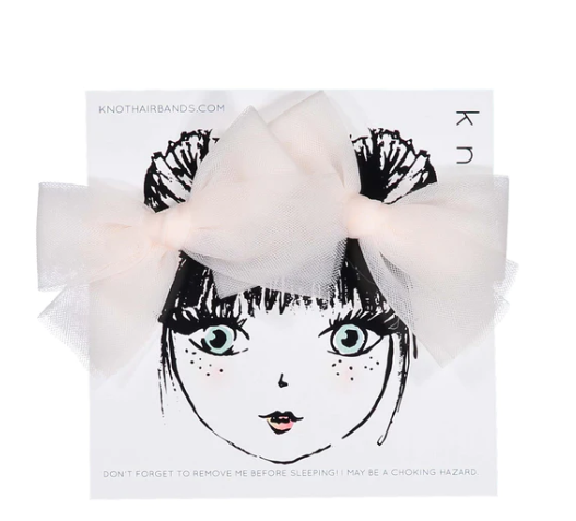 KNOT TULLE BOW CLIP SET (OS)
