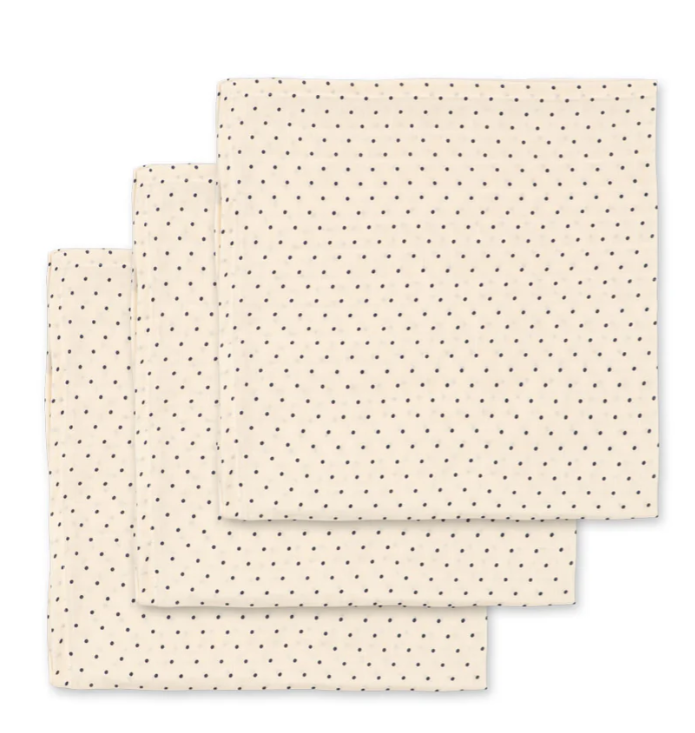 KONGES SLOJD 3 PACK MUSLIN CLOTH (OS)