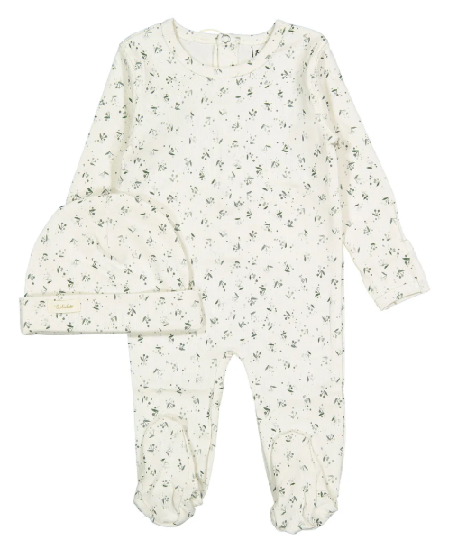 LADIDA CHERRY FOOTIE W/BEANIE (0M-9M)