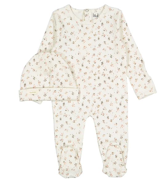 LADIDA CHERRY FOOTIE W/BEANIE (0M-9M)