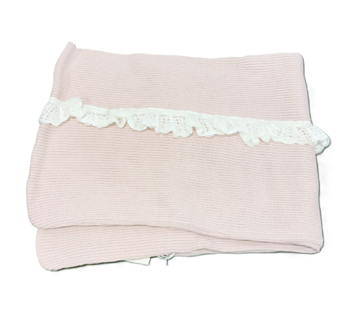 LATTE BABY LACE RUFFLE BLANKET (OS)