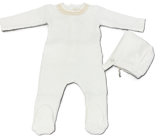 LATTE BABY TUTINA LACE W/HAT (3M-6M)