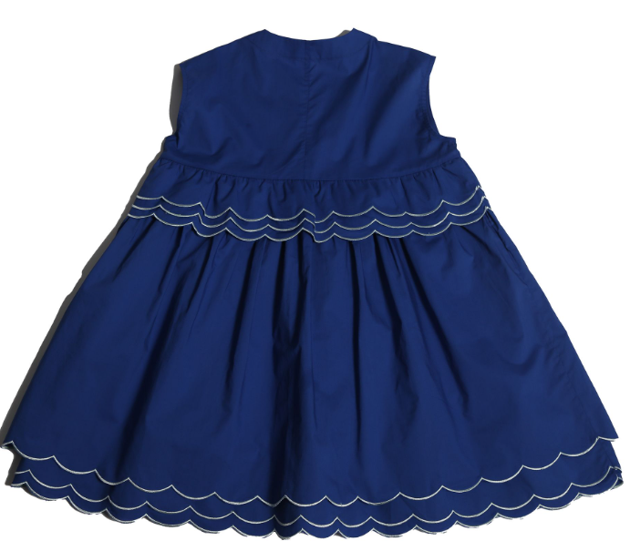 TIA CIBANI LAUREL SCALLOPED SHIRT DRESS(2-16Y)