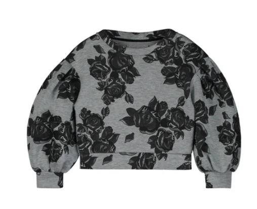 LCF BLACK FLOWER NEOPRENE SWEATSHIRT (10-M)