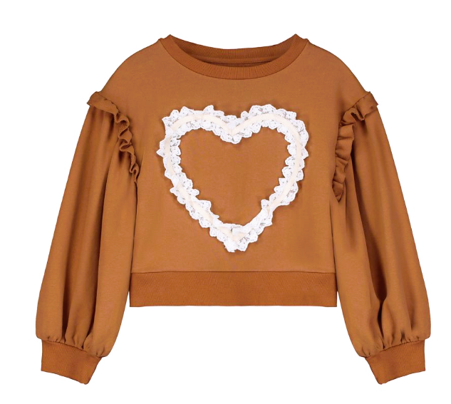 LCF LACE HEART SWEATSHIRT (2-11Y)